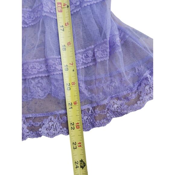 Victoria’s Secret Lingerie Lace Babydoll Sz M LAVENDER LT Purple Barbiecore VNT - Picture 12 of 16